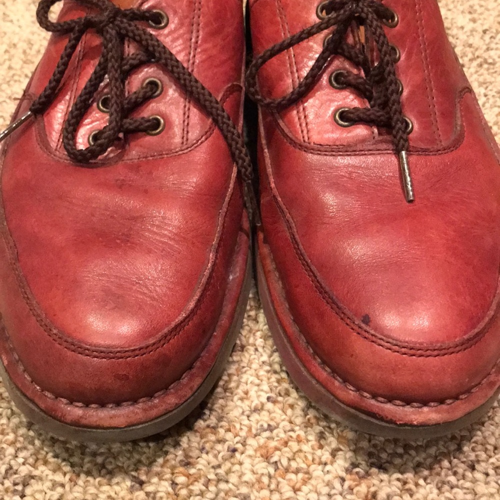 VINTAGE RocSports by Rockport leather lace up comfort oxfords 12 M cherry red